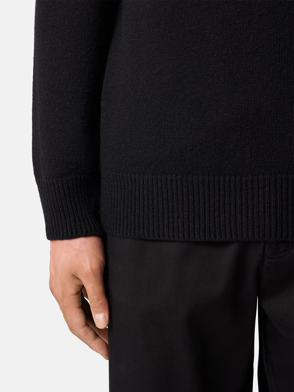 Stone Island Lambswool Half-Zip Jumper in Black