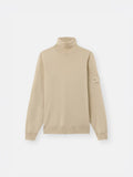 Stone Island Ghost Light Pure RWS Wool Turtleneck Jumper in Beige