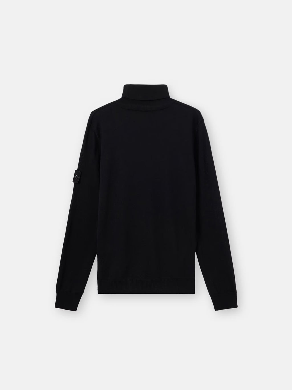 Stone Island Ghost Light Pure RWS Wool Turtleneck Jumper in Black