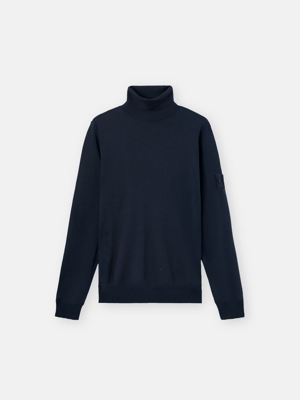Stone Island Ghost Light Pure RWS Wool Turtleneck Jumper in Navy
