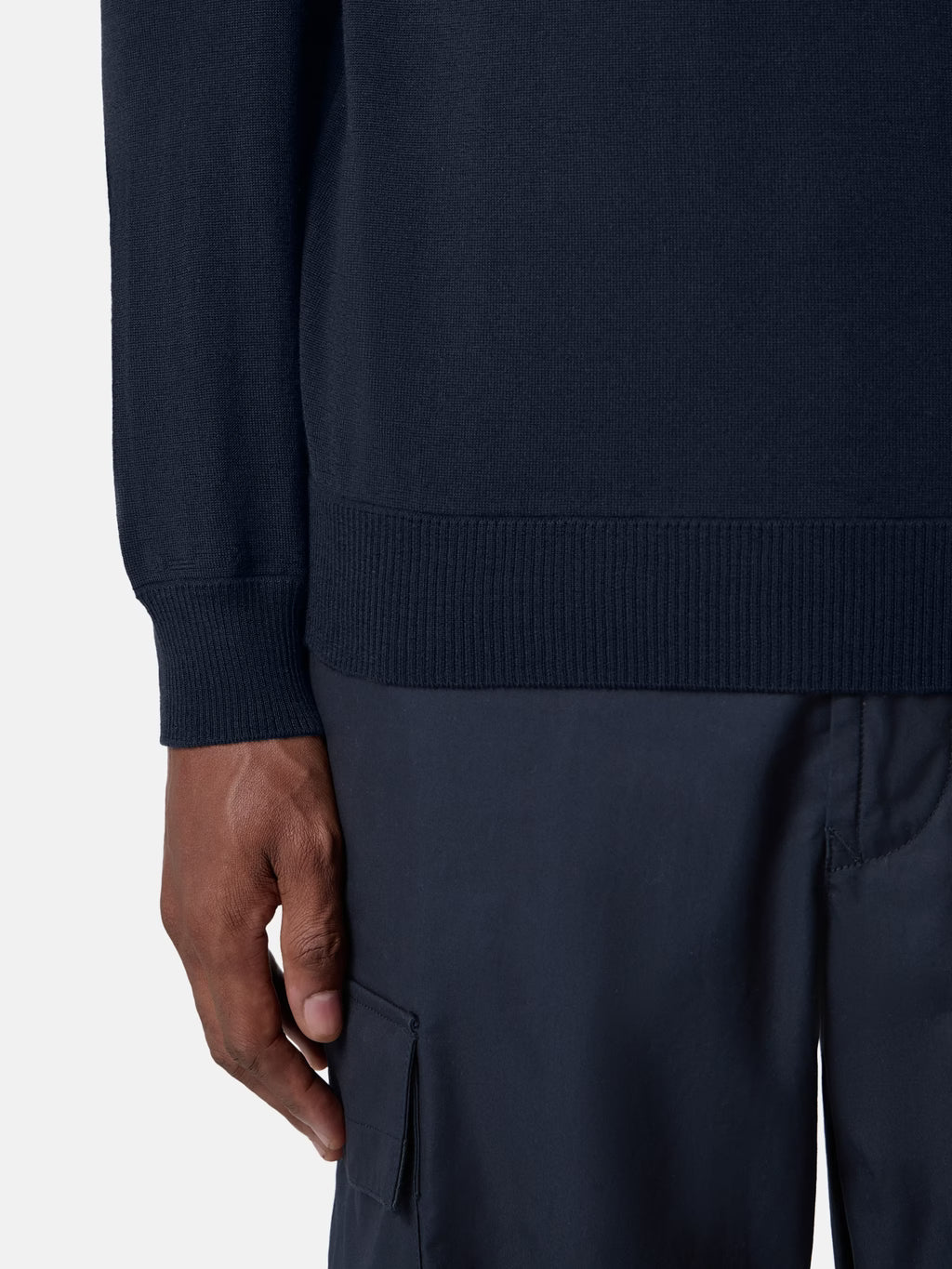 Stone Island Ghost Light Pure RWS Wool Turtleneck Jumper in Navy