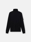 Stone Island Ghost Light Pure RWS Wool Turtleneck Jumper in Black