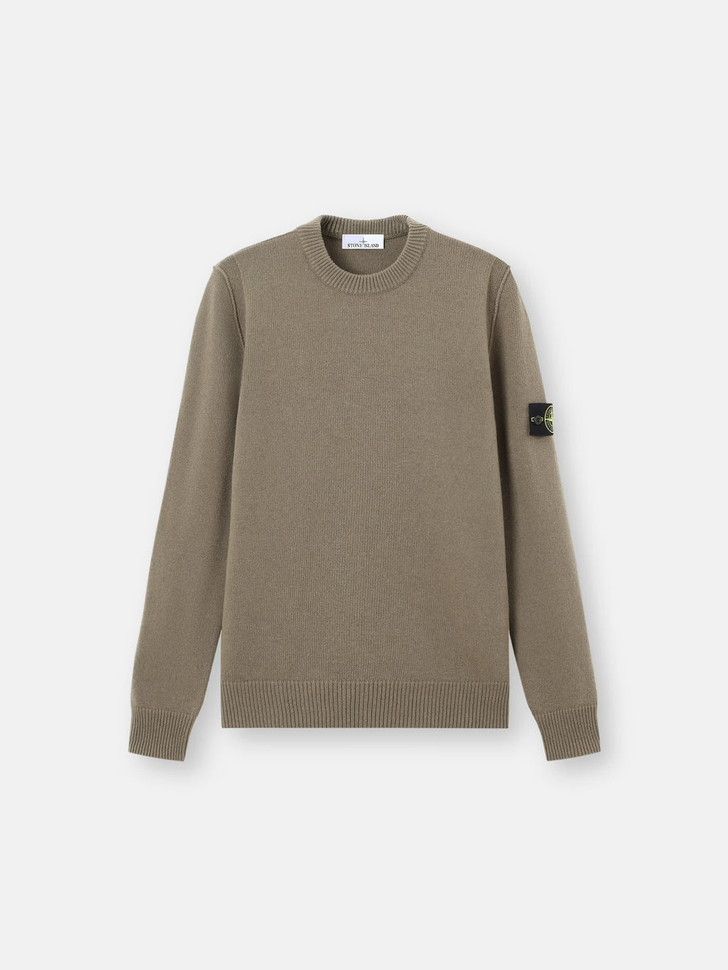 Stone Island Lambswool Crewneck Jumper in Military Green