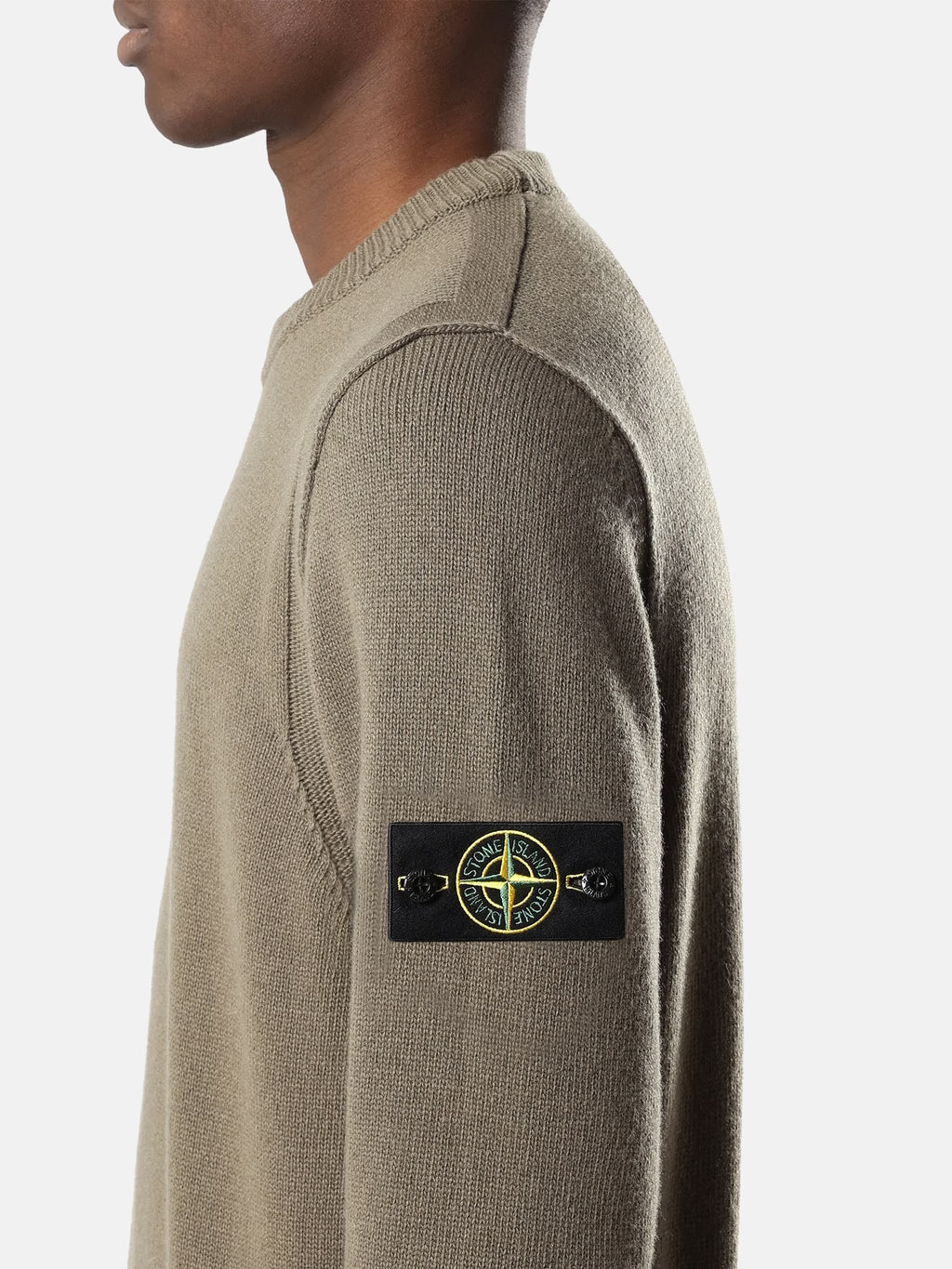 Stone Island Lambswool Crewneck Jumper in Military Green