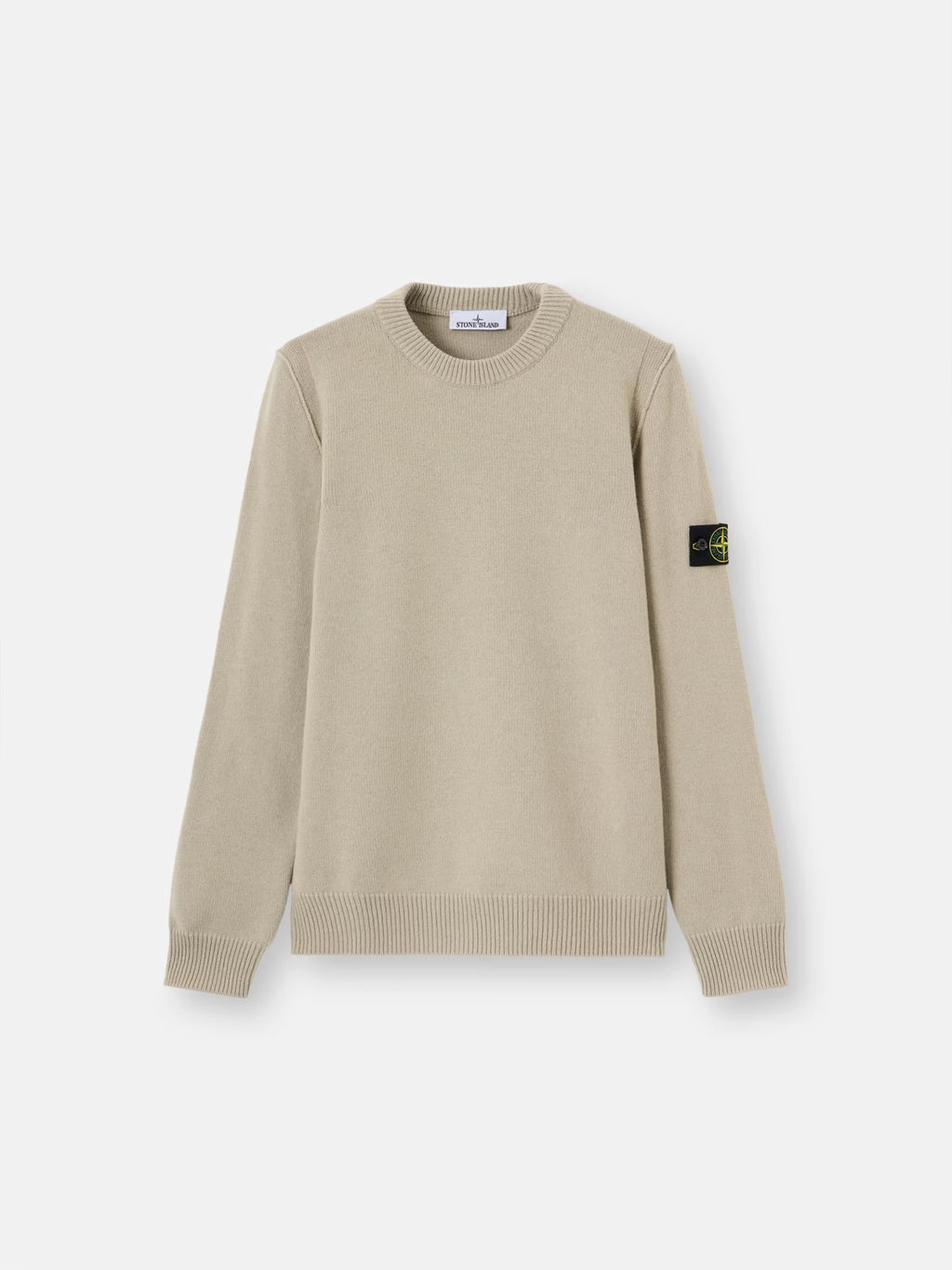 Stone Island Lambswool Crewneck Jumper in Sand