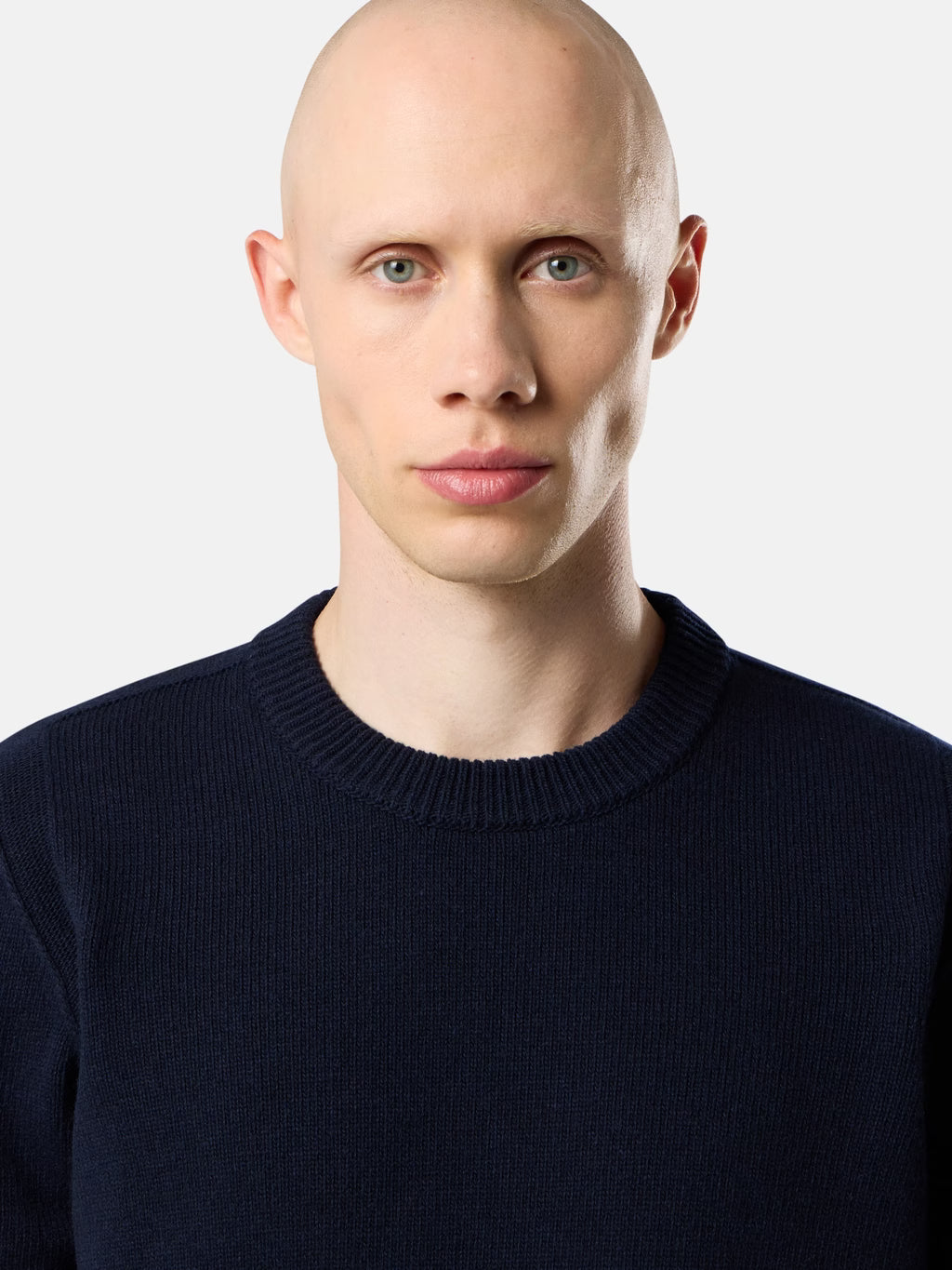 Stone Island Lambswool Crewneck Jumper in Navy