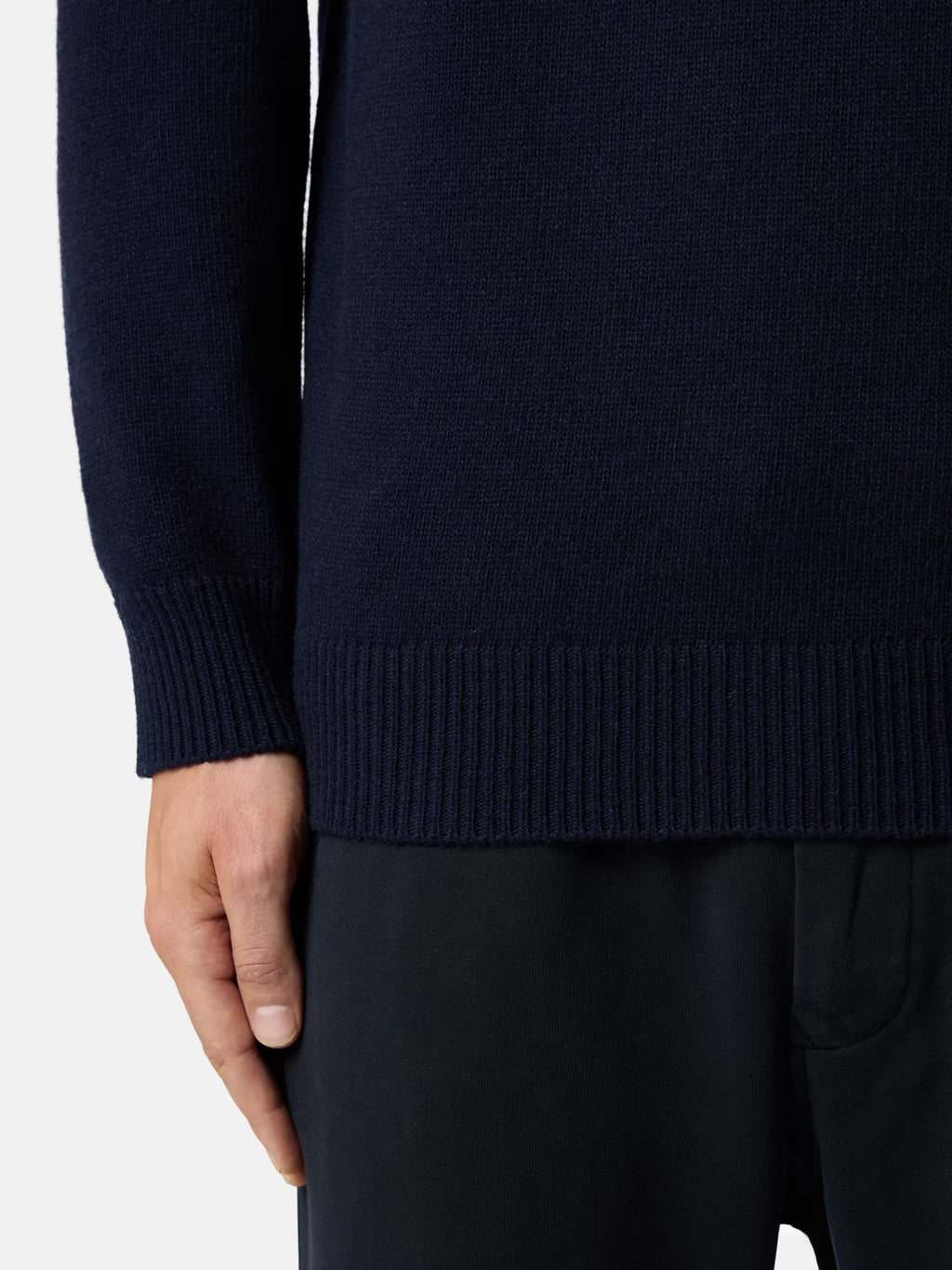 Stone Island Lambswool Crewneck Jumper in Navy