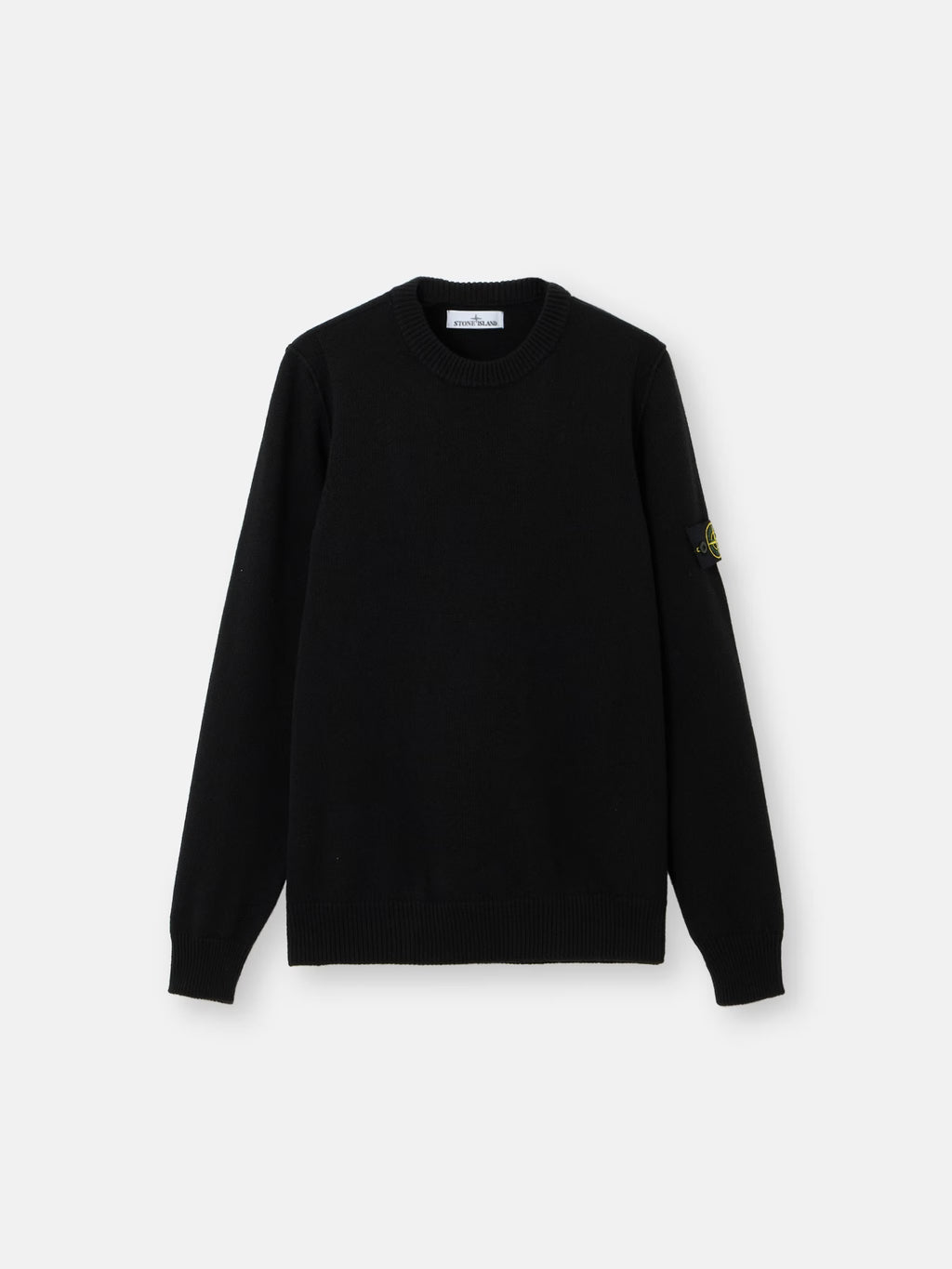 Stone Island Lambswool Crewneck Jumper in Black