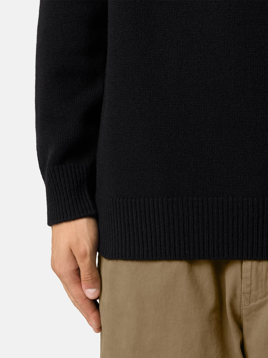 Stone Island Lambswool Crewneck Jumper in Black