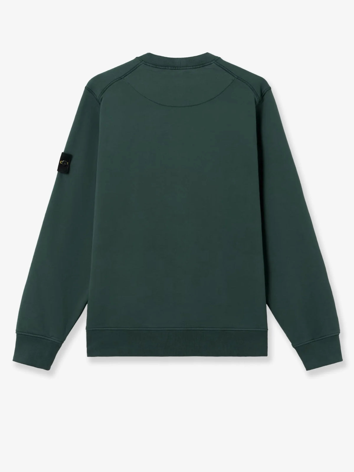 Stone Island Organic Cotton Fleece Crewneck Sweatshirt in Dark Green