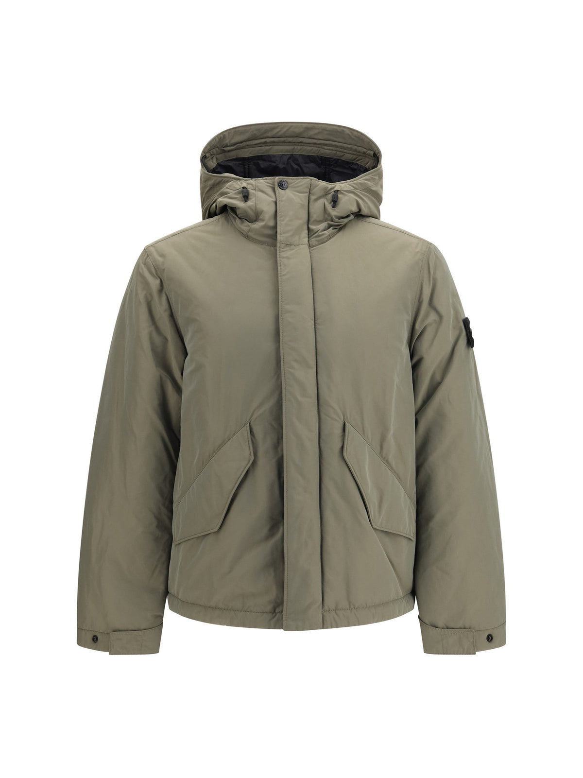Stone Island Micro Twill Padded Jacket in Military Green