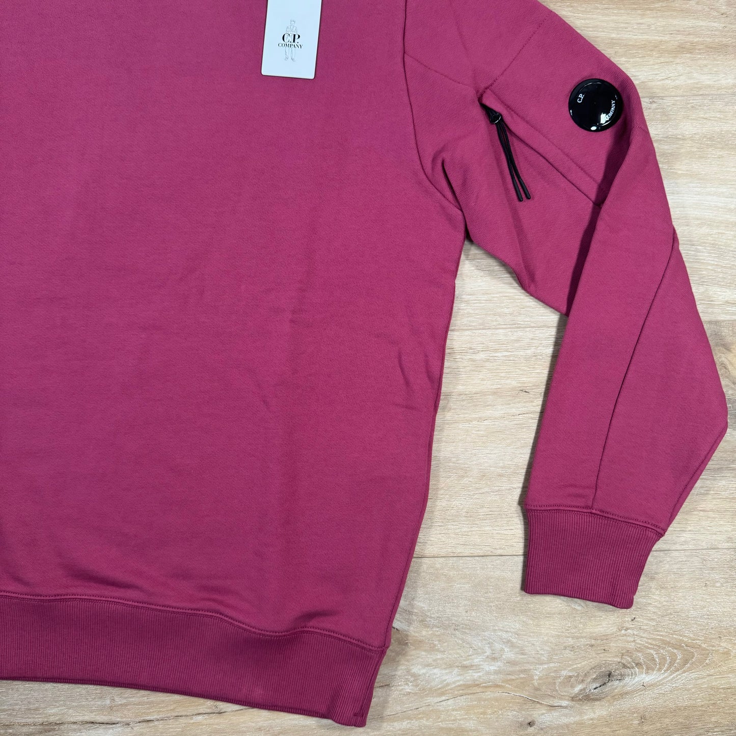 C.P. Company Diagonal Raised Lens Sweatshirt in Red Bud