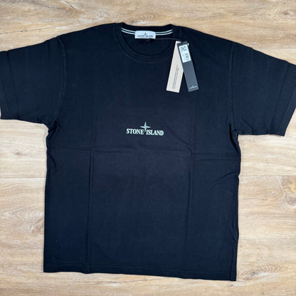 Stone Island 24/2 Organic Cotton Logo T-Shirt in Black
