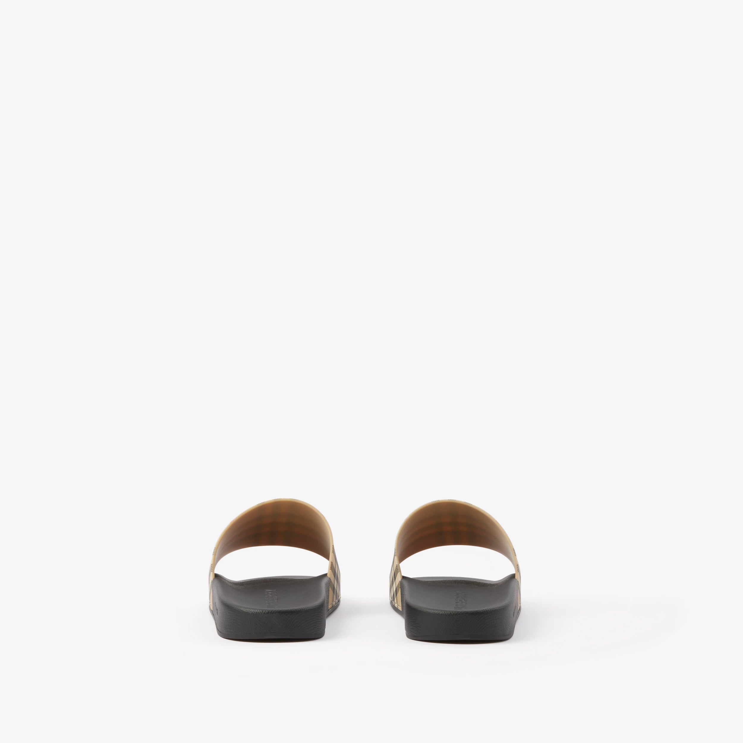 Burberry Furley Check Slides in Archive Beige