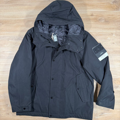 Stone Island Ghost Weatherproof Cotton Canvas Parka in Black