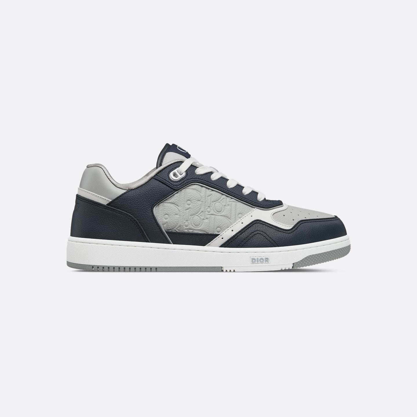 Dior B27 Uptown Low-Top Sneaker in Navy Blue / Dior Grey