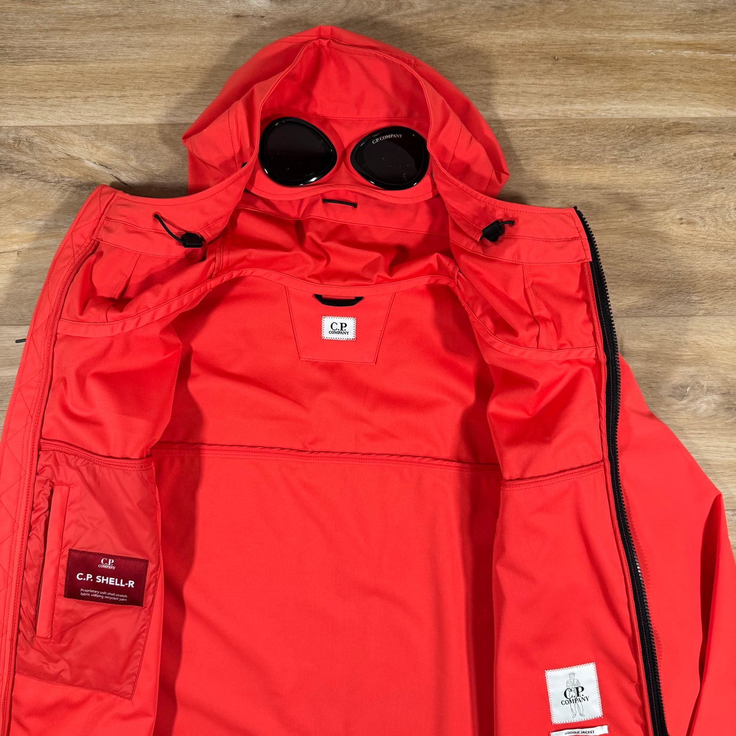 C.P. Company Shell-R Goggle Jacket in Poinciana Orange