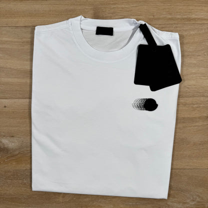 Moncler Faded Logo Motif Cotton T-Shirt in White
