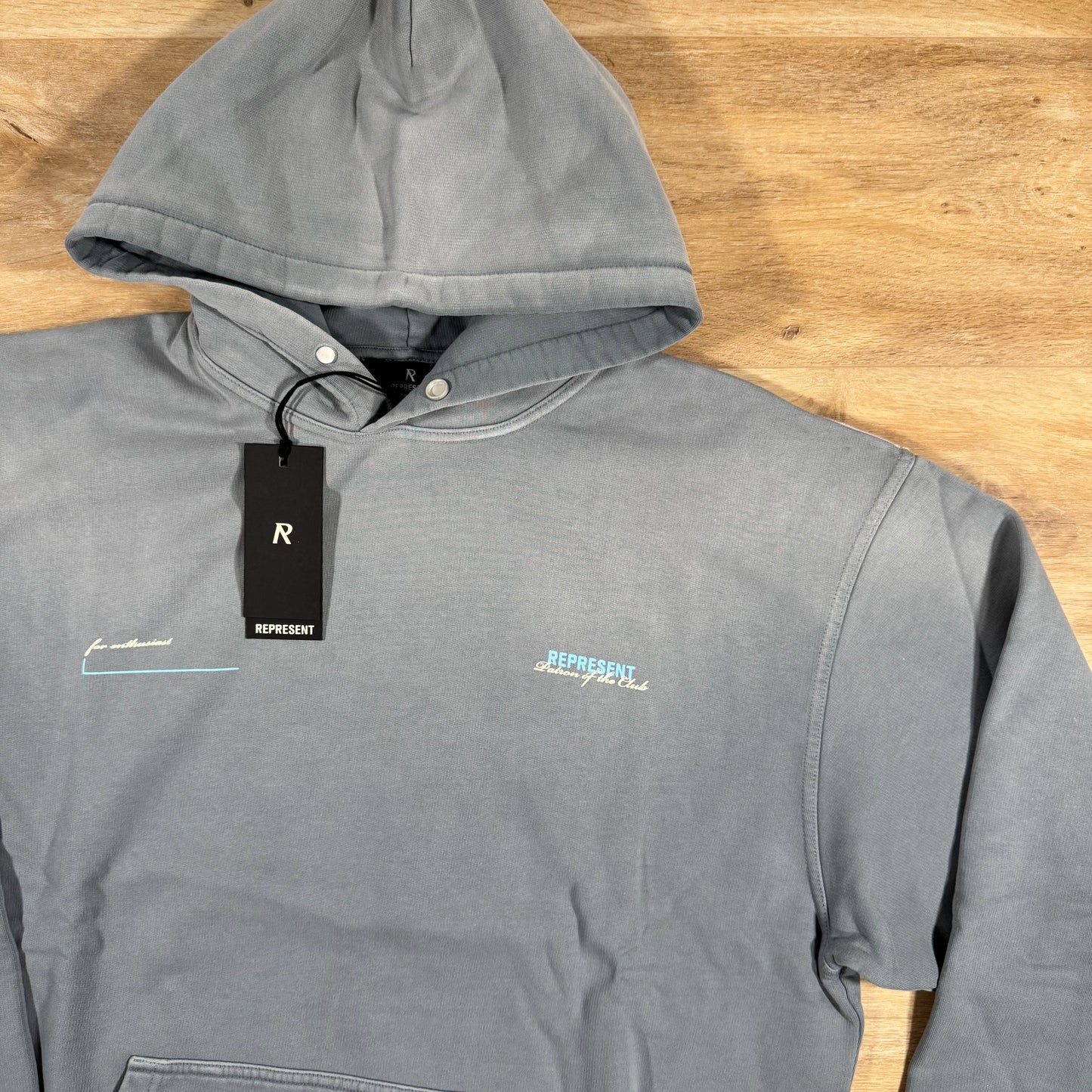 Represent Patron Of The Club Hoodie in Washed Grey