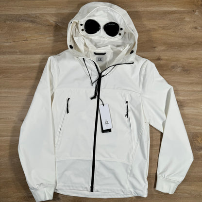 C.P. Company Soft Shell Goggle Jacket in White