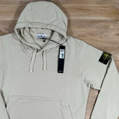 Stone Island Garment Dyed Pullover Hoodie in Plaster