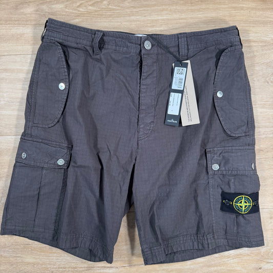 Stone Island Mil-Spec Stretch Ripstop-TC Bermuda Shorts in Charcoal Grey