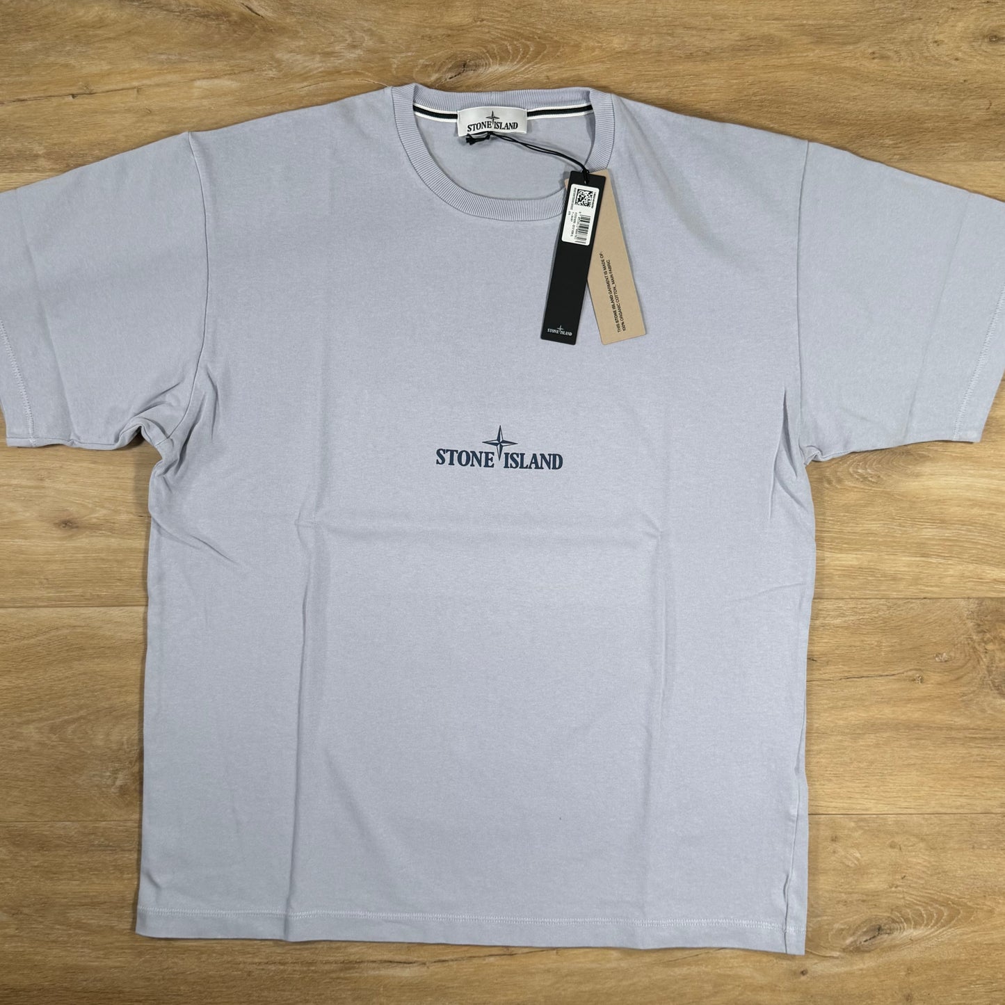 Stone Island 24/2 Organic Cotton Logo T-Shirt in Lilac