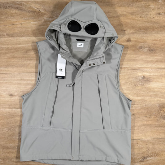 C.P. Company Shell-R Goggle Gilet in London Fog - Grey