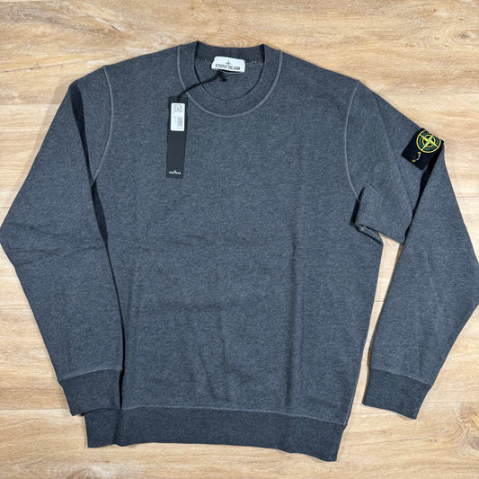 Stone Island Garment Dyed Crewneck Sweatshirt in Dark Grey