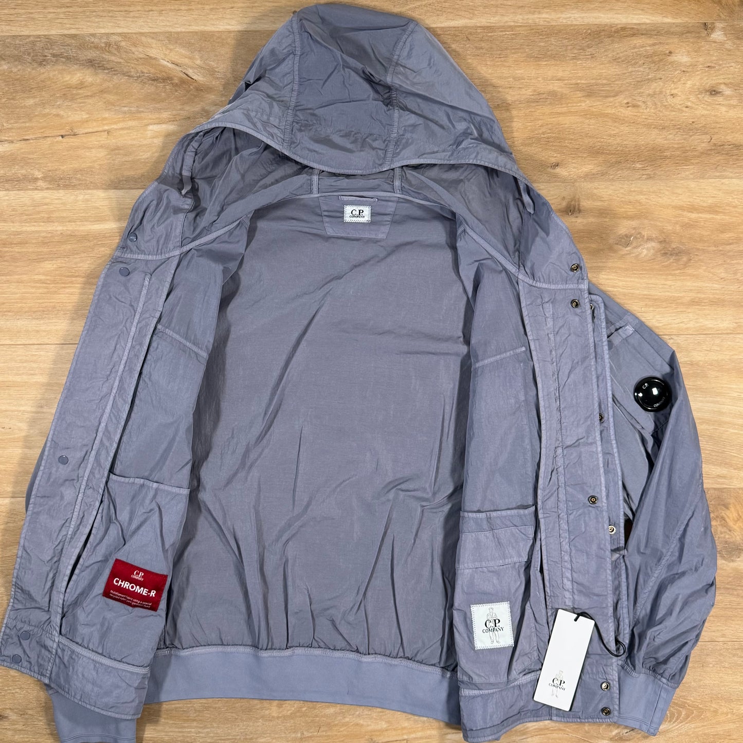 C.P. Company Chrome-R Hooded Lens Jacket in Lavender Violet