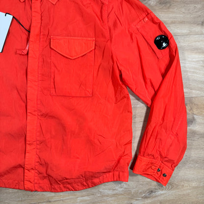 C.P. Company Chrome-R Lens Overshirt in Poinciana Orange