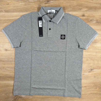 Stone Island Patch Logo Polo Shirt in Grey