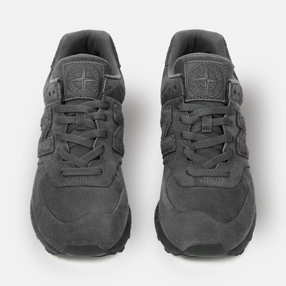 Stone Island x New Balance 574 Ghost Trainers in Dark Grey