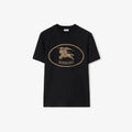 Burberry Knight Stamp Cotton T-Shirt in Black
