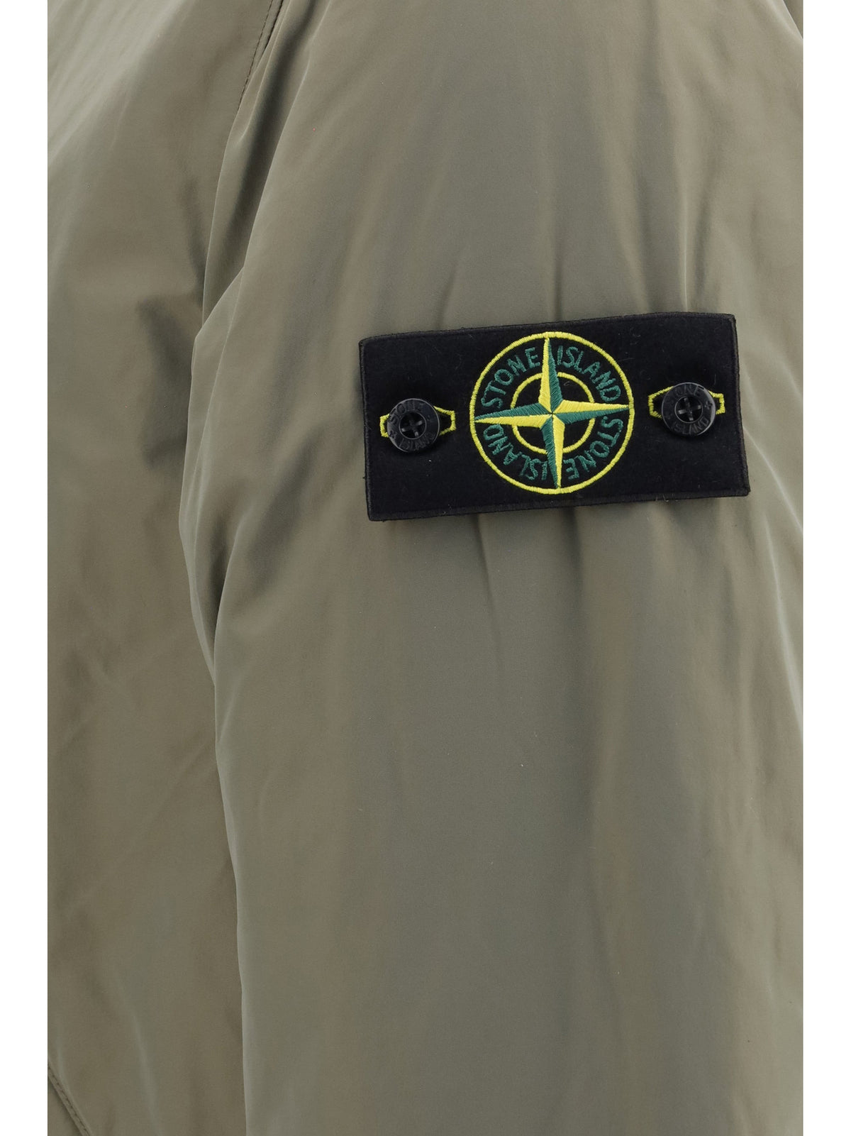 Stone Island Micro Twill Padded Jacket in Military Green