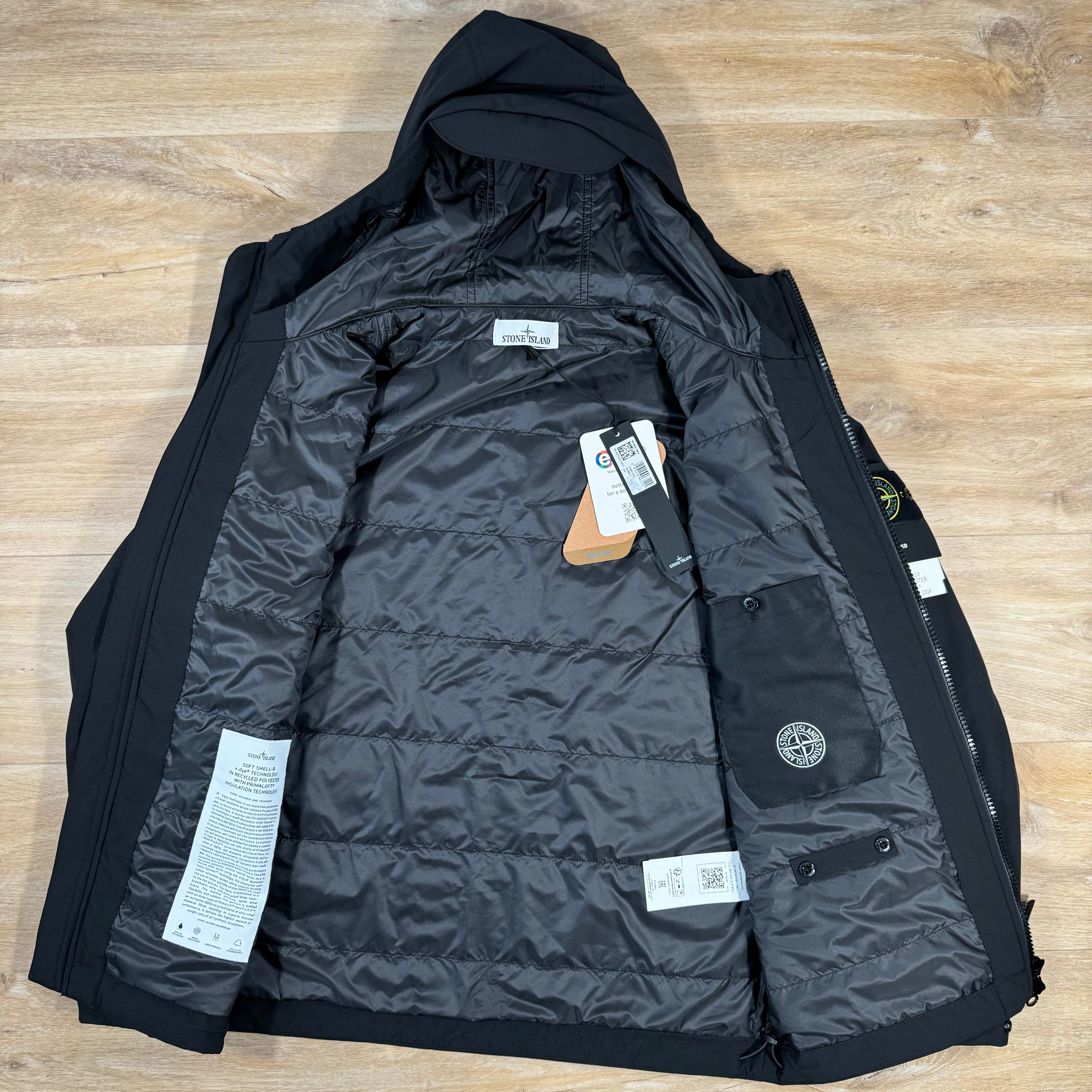 Stone Island Soft Shell R Jacket with Primaloft Insulation in Black