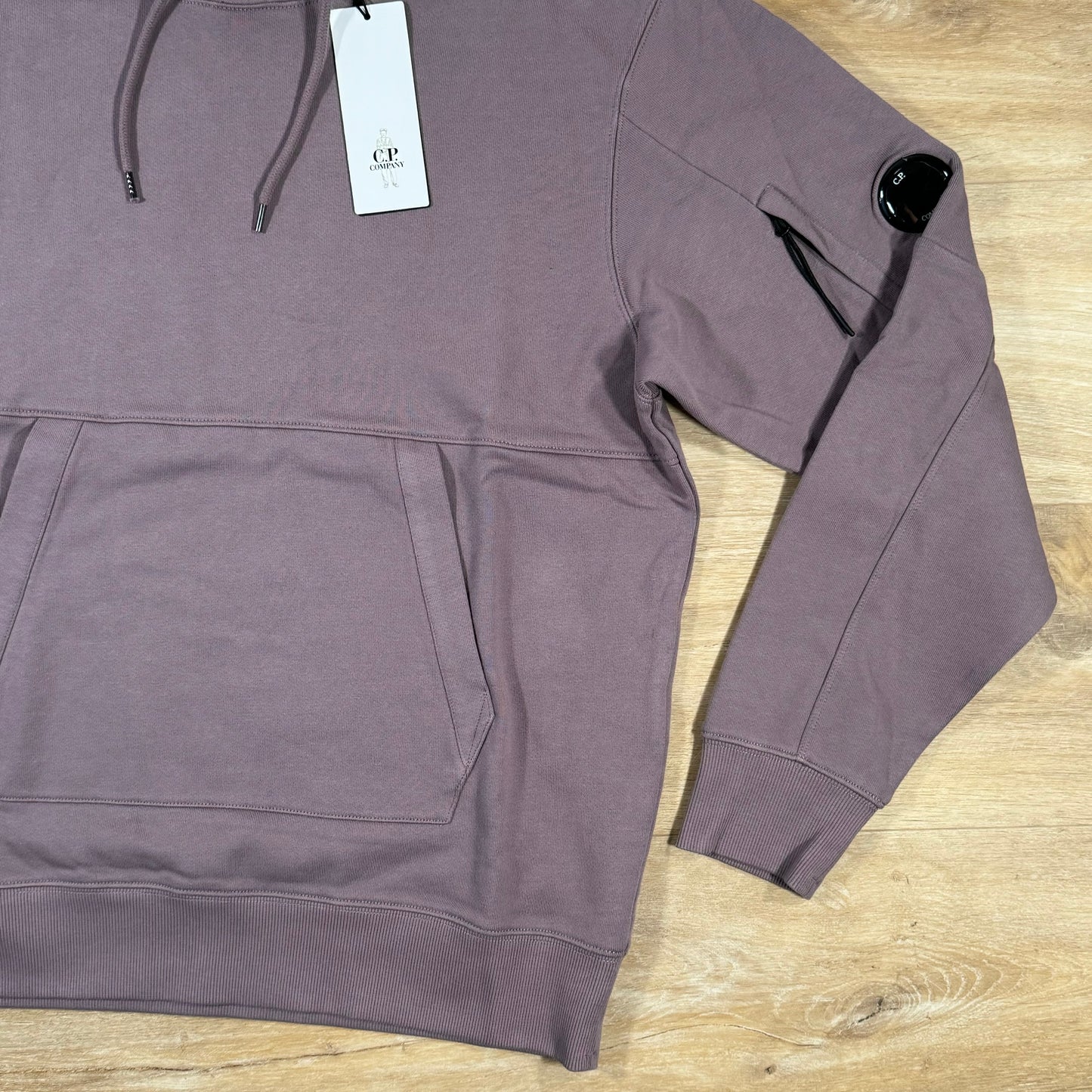 C.P. Company Diagonal Raised Lens Hoodie in Purple Dove