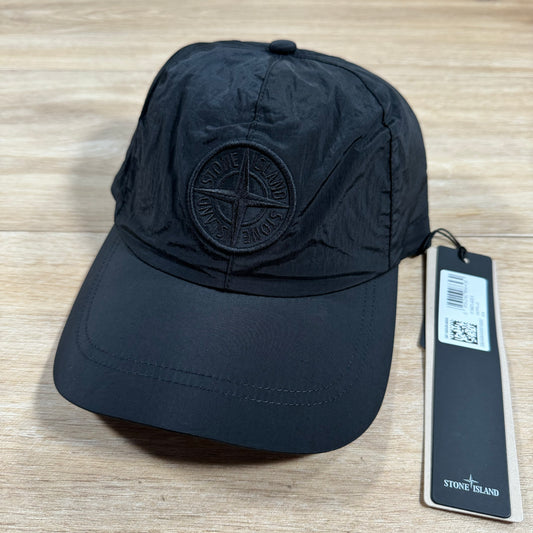 Stone Island Nylon Metal Baseball Cap in Black