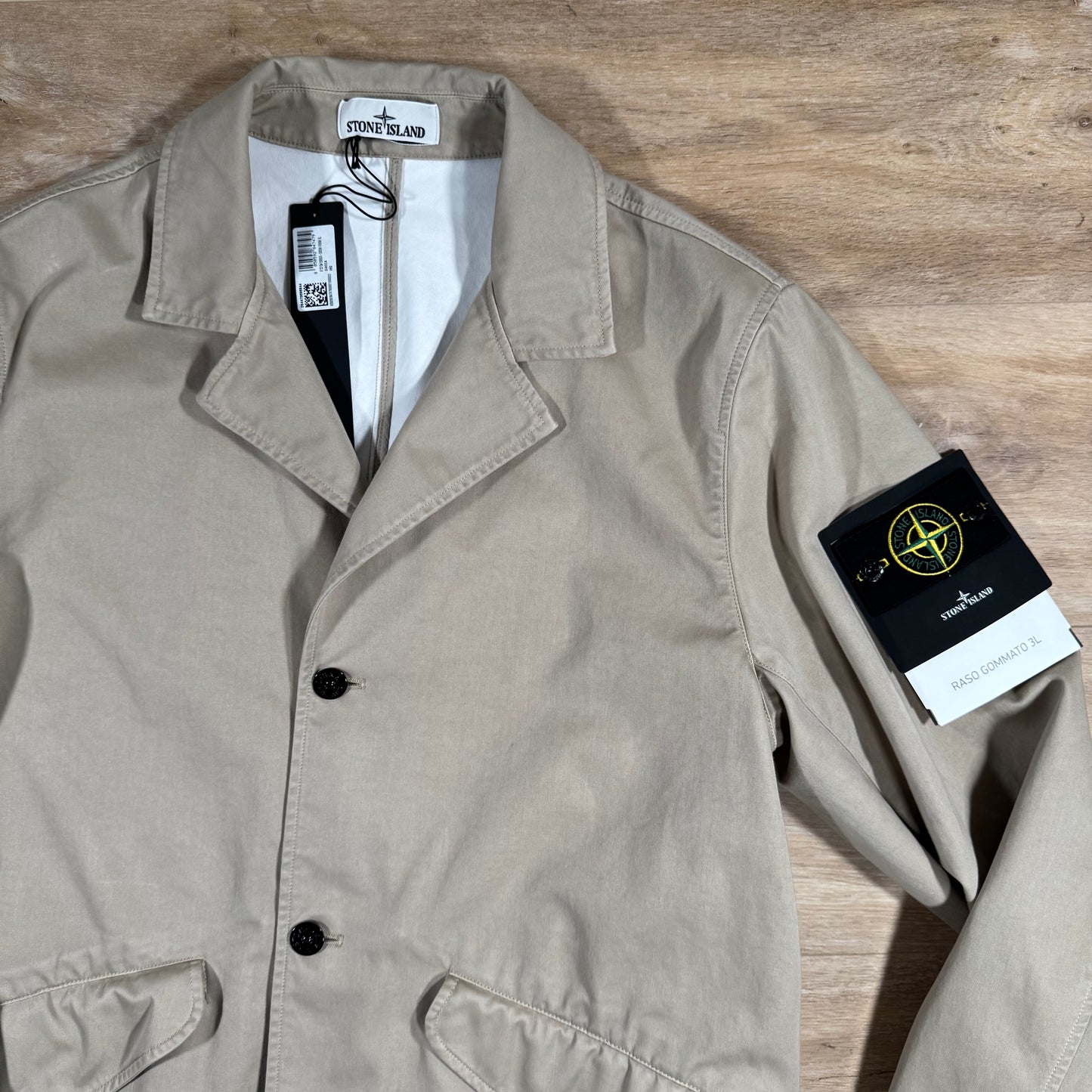 Stone Island Raso Gommato 3L Blazer in Desert