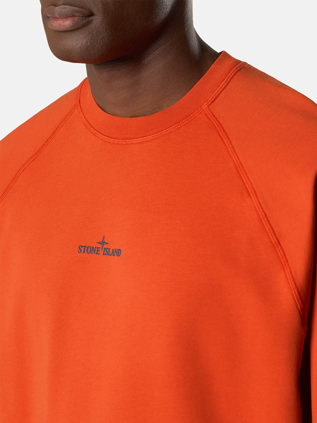 Stone Island Oversized-Fit Crewneck 'Desert Print' Sweatshirt in Burnt Orange