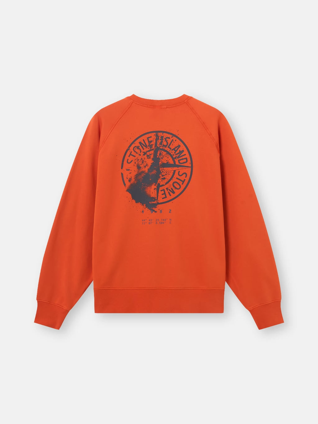 Stone Island Oversized-Fit Crewneck 'Desert Print' Sweatshirt in Burnt Orange