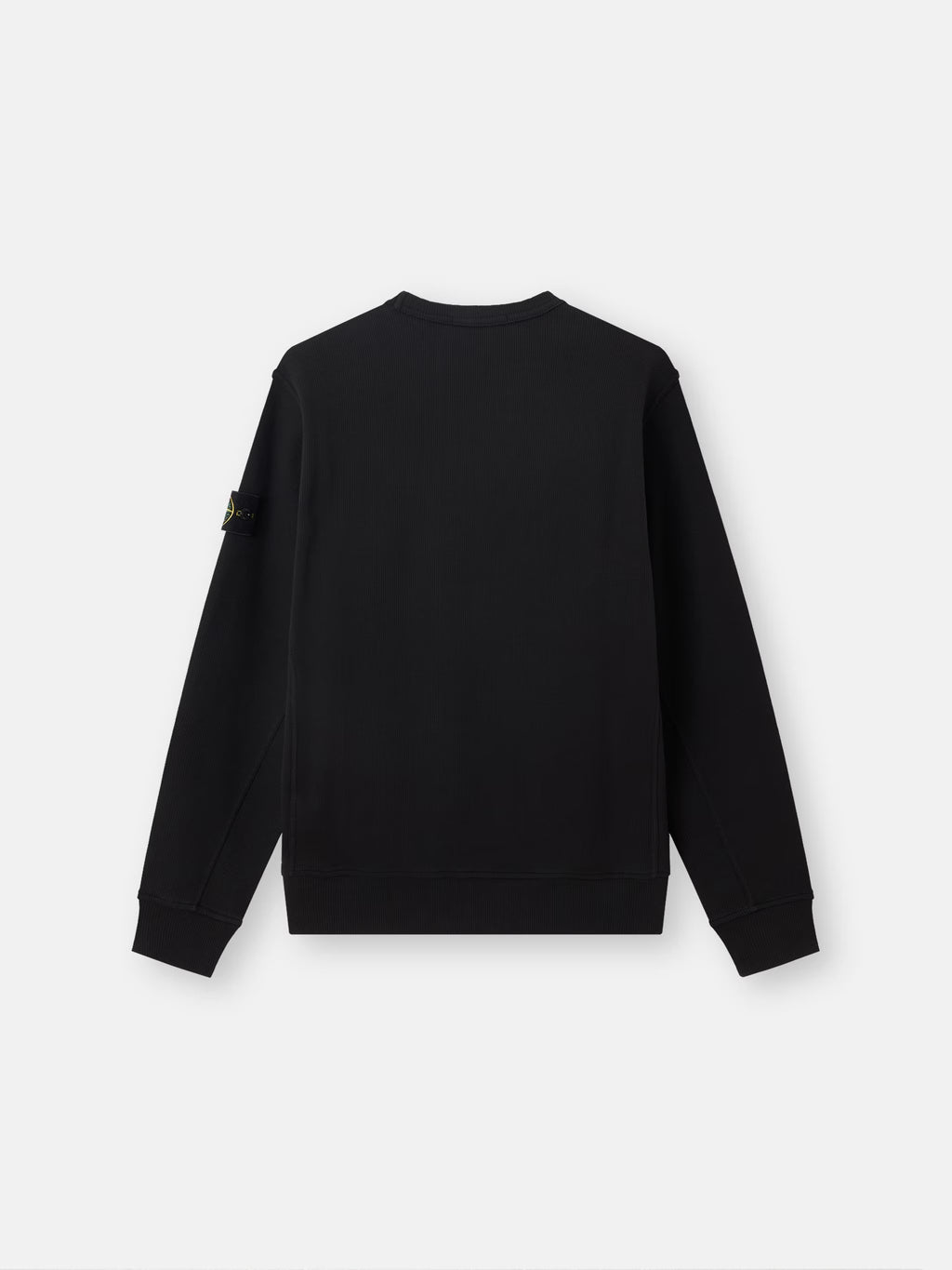 Stone Island Organic Cotton Interlock Crewneck Sweatshirt in Black