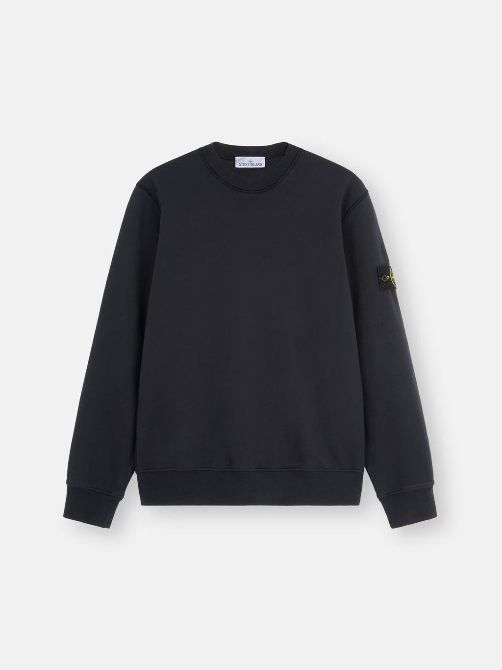 Stone Island Organic Cotton Fleece Crewneck Sweatshirt in Navy