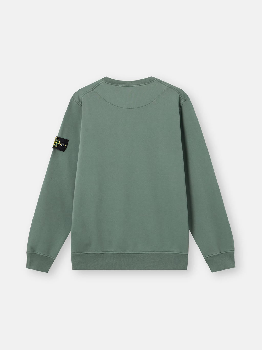 Stone Island Organic Cotton Fleece Crewneck Sweatshirt in Ocean Green