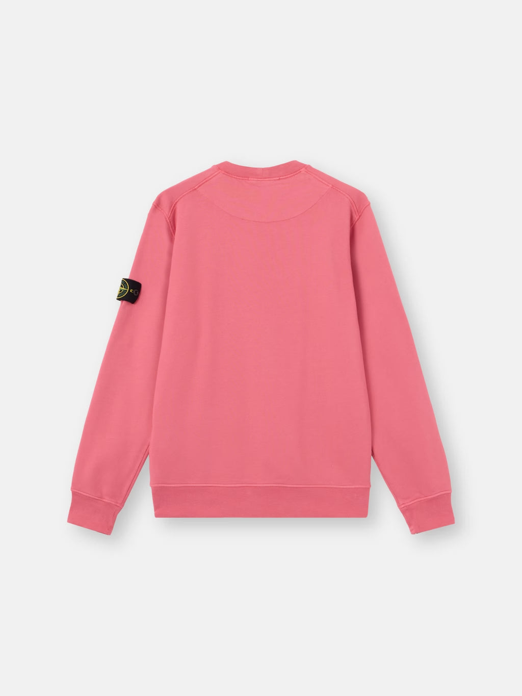 Stone Island Organic Cotton Fleece Crewneck Sweatshirt in Geranium - Pink