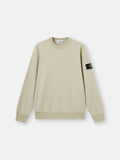 Stone Island Organic Cotton Fleece Crewneck Sweatshirt in Sand