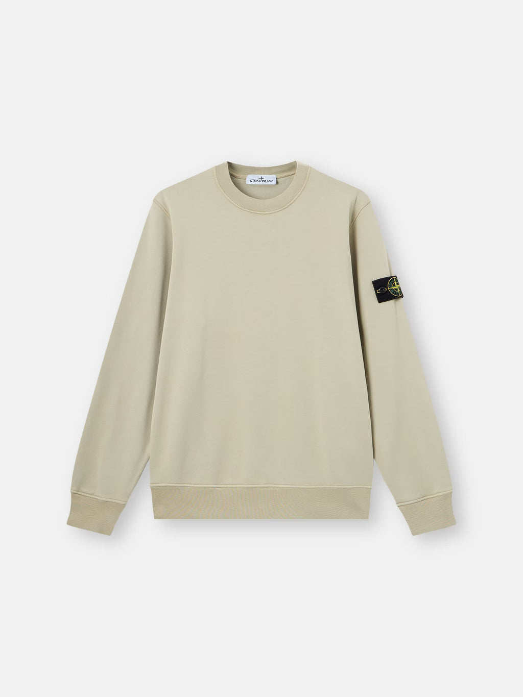 Stone Island Organic Cotton Fleece Crewneck Sweatshirt in Sand