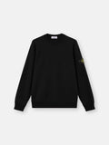 Stone Island Organic Cotton Fleece Crewneck Sweatshirt in Black