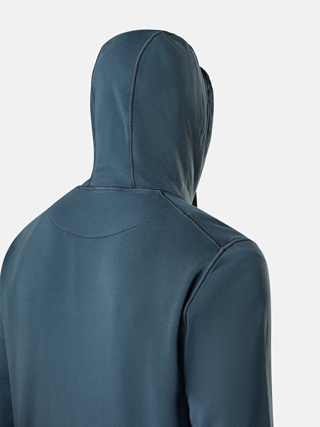 Stone Island Organic Cotton Fleece Pullover Hoodie in Slate Blue