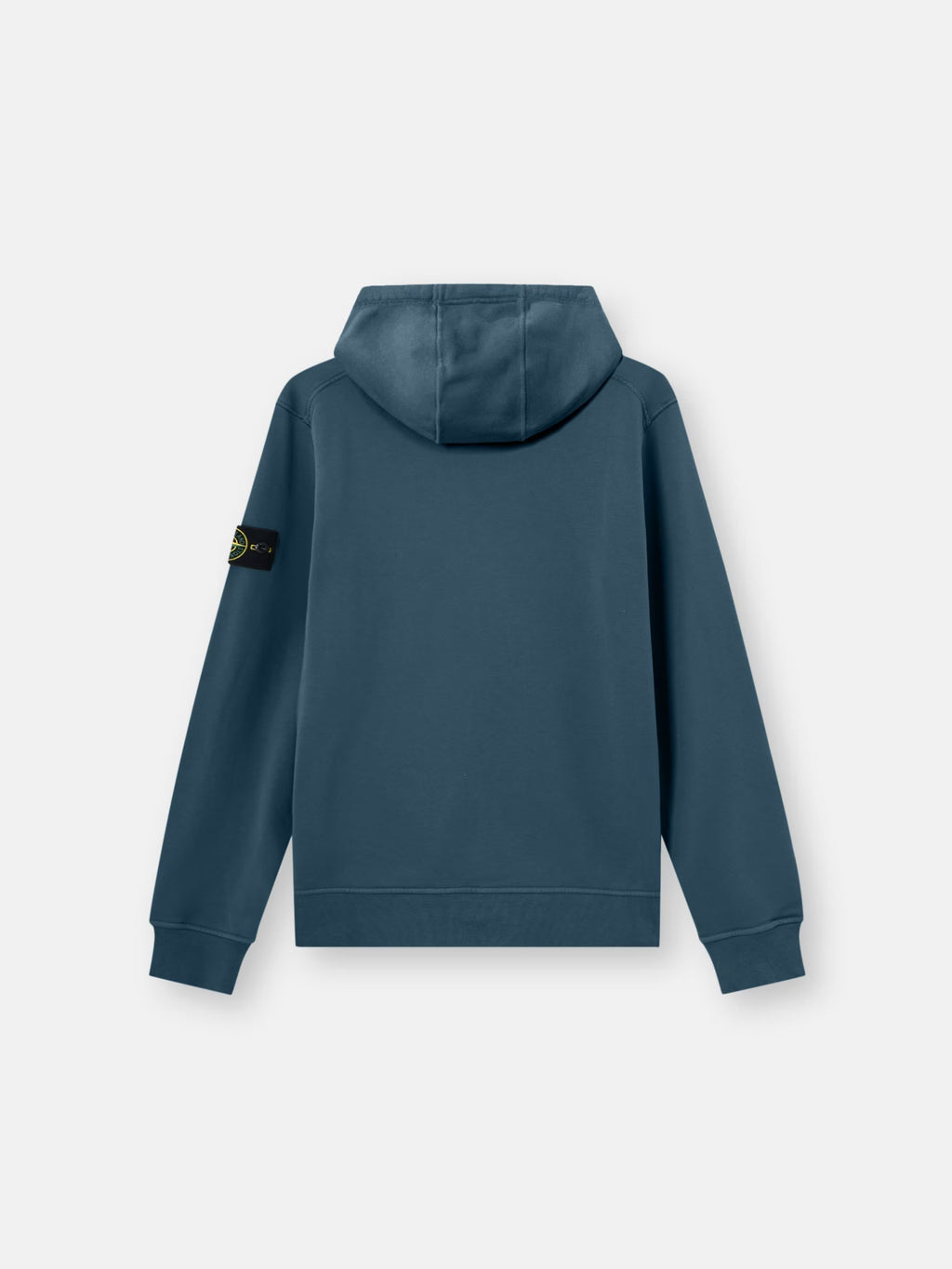 Stone Island Organic Cotton Fleece Pullover Hoodie in Slate Blue